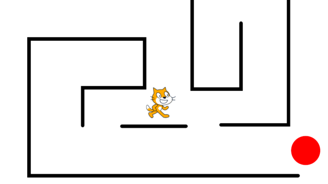 Scratch 迷路ゲーム ホームページ ブログ デザイン 動画編集